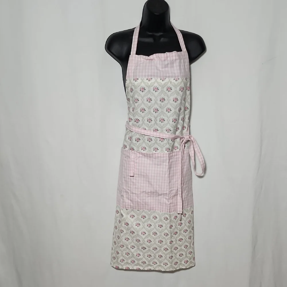 IKEA Pink and White Floral Apron